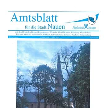 Das Amtsblatt für die Stadt Nauen, Nr. 6 ist am 13. Mai 2024 erschienen
