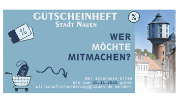 Poster Gutscheinheft Stadt Nauen