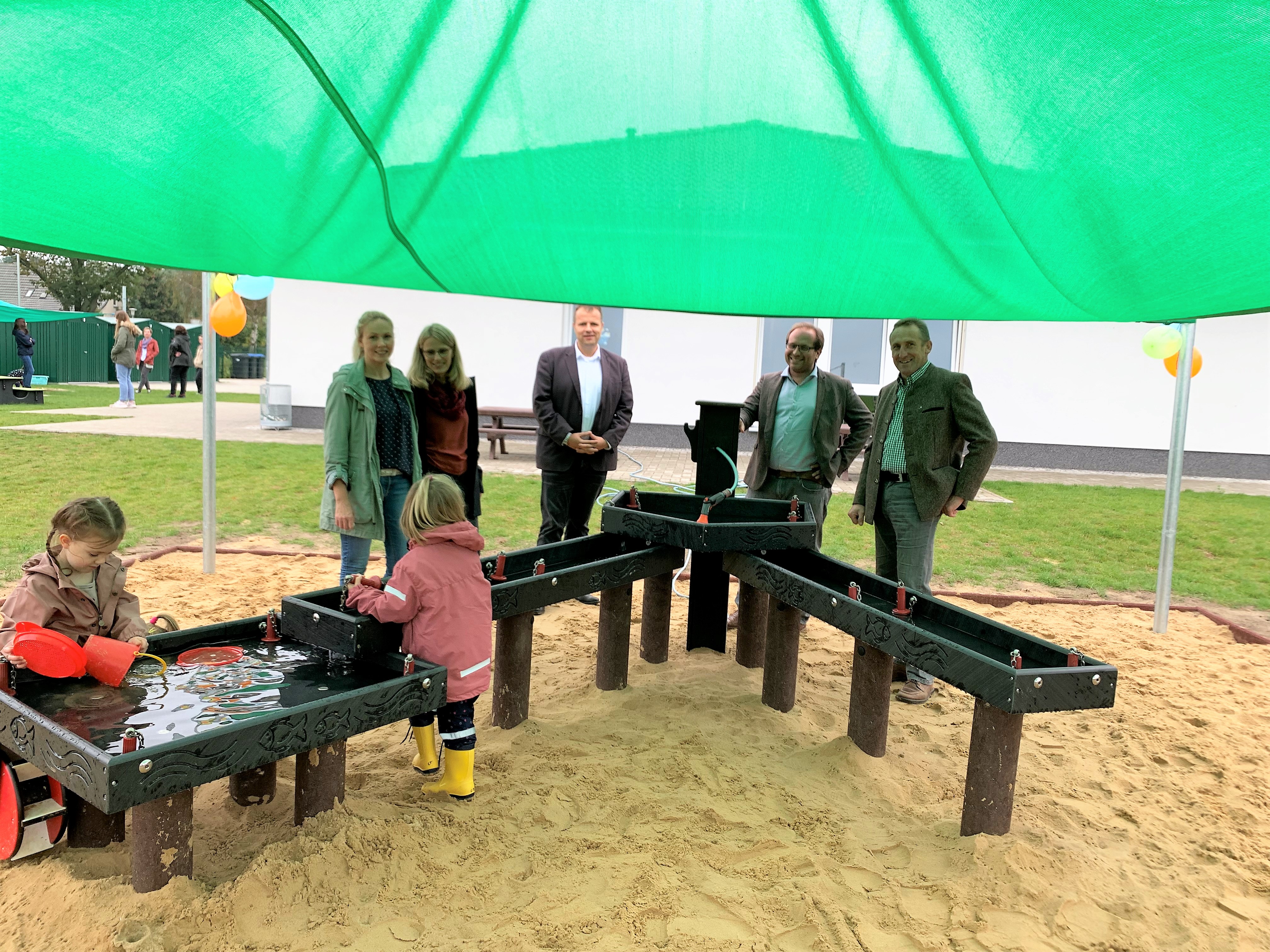 Kita „Zur alten Schäferei“: Eine Wasserbaustelle als i-Tüpfelchen