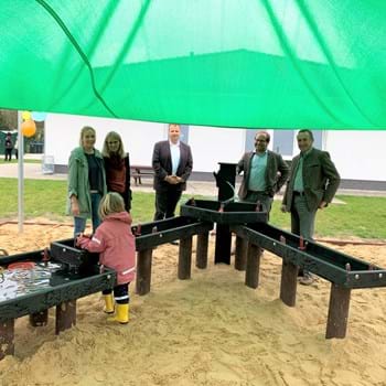 Kita „Zur alten Schäferei“: Eine Wasserbaustelle als i-Tüpfelchen