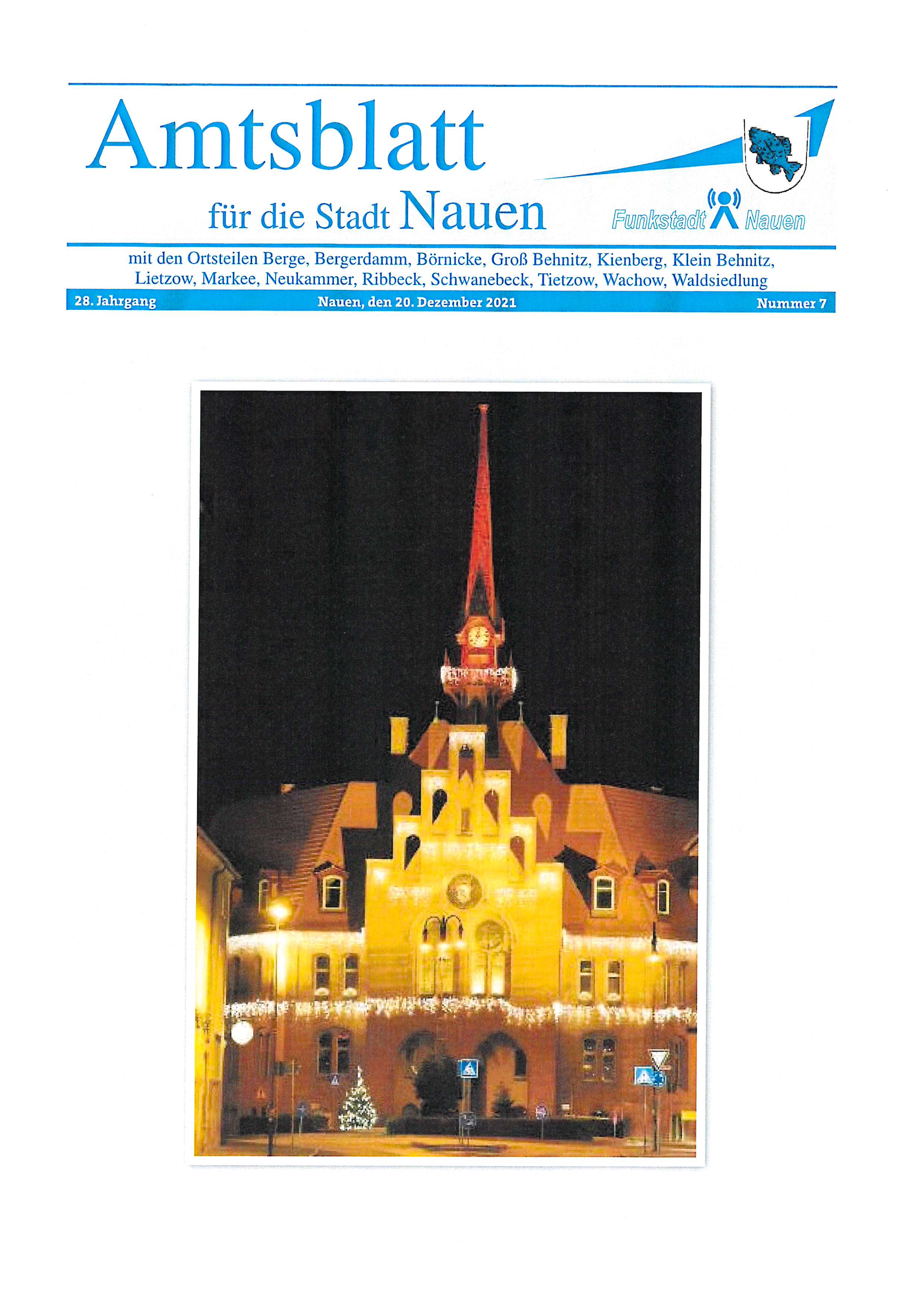 Amtsblatt für die Stadt Nauen - Nr. 7
