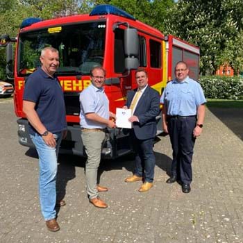 Landkreis bringt Fördermittelbescheid für die Nauener Feuerwehr
