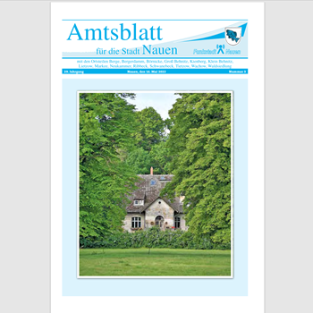 Das Amtsblatt für die Stadt Nauen, Nr. 3 ist am 16. Mai 2022 erschienen.