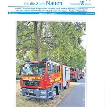 Das Amtsblatt für die Stadt Nauen, Nr. 4 ist am 18. Juli 2022 erschienen.