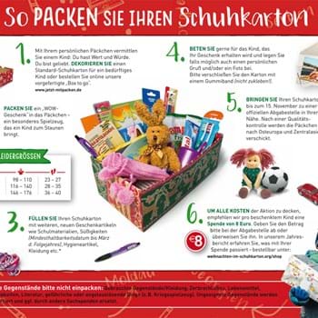 Weihnachten im Schuhkarton 2022 - Abgabetermin wurde bis 30. November verlängert!