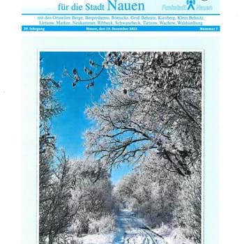 Das Amtsblatt für die Stadt Nauen, Nr. 7 ist am 19. Dezember 2022 erschienen
