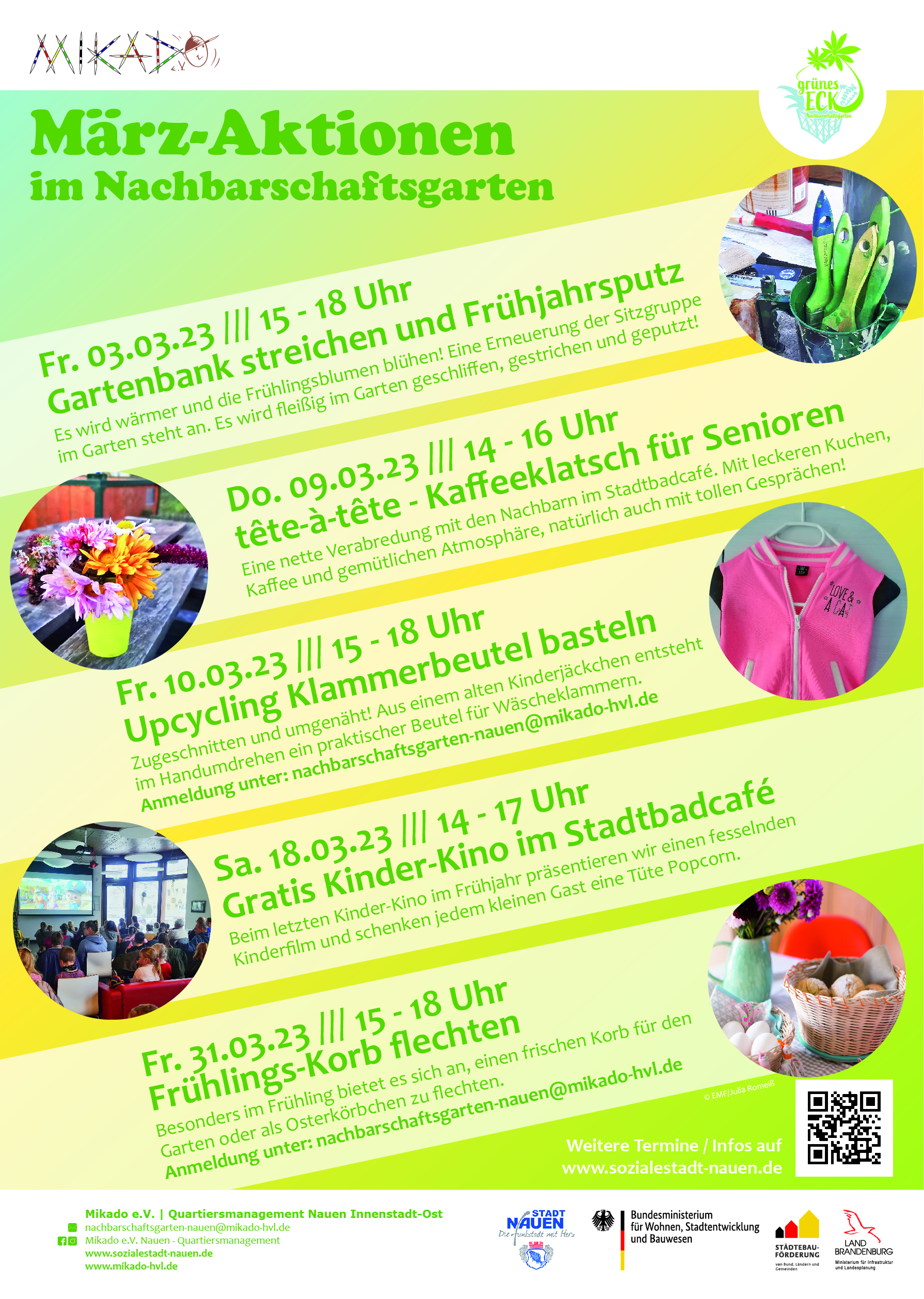 März-Aktionen im Nachbarschaftsgarten