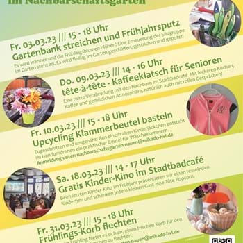 März-Aktionen im Nachbarschaftsgarten