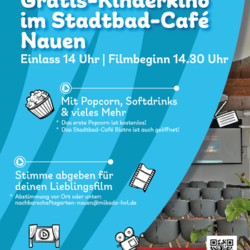 Kinderkino im Stadtbad Café am 18.03. von 14 - 17 Uhr