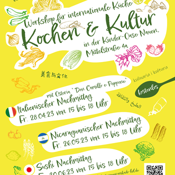 Kinder-Oase: Neue Termine für Workshops "Kochen & Kultur"!
