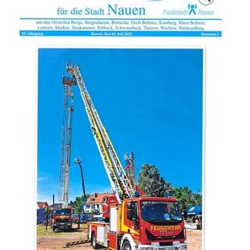 Das Amtsblatt für die Stadt Nauen, Nr. 3 ist am 24. Juli 2023 erschienen