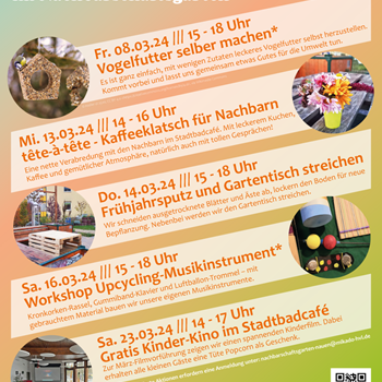 März-Aktionen im Nachbarschaftsgarten