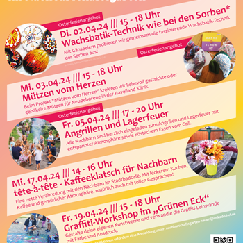 April-Aktionen im Nachbarschaftsgarten 2024