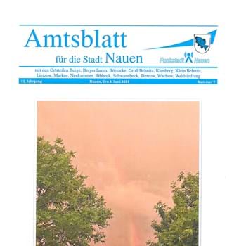 Das Amtsblatt für die Stadt Nauen, Nr. 7 ist am 3. Juni 2024 erschienen