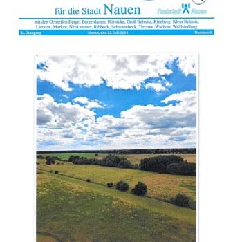 Das Amtsblatt für die Stadt Nauen, Nr. 9 ist am 22. Juli 2024 erschienen.
