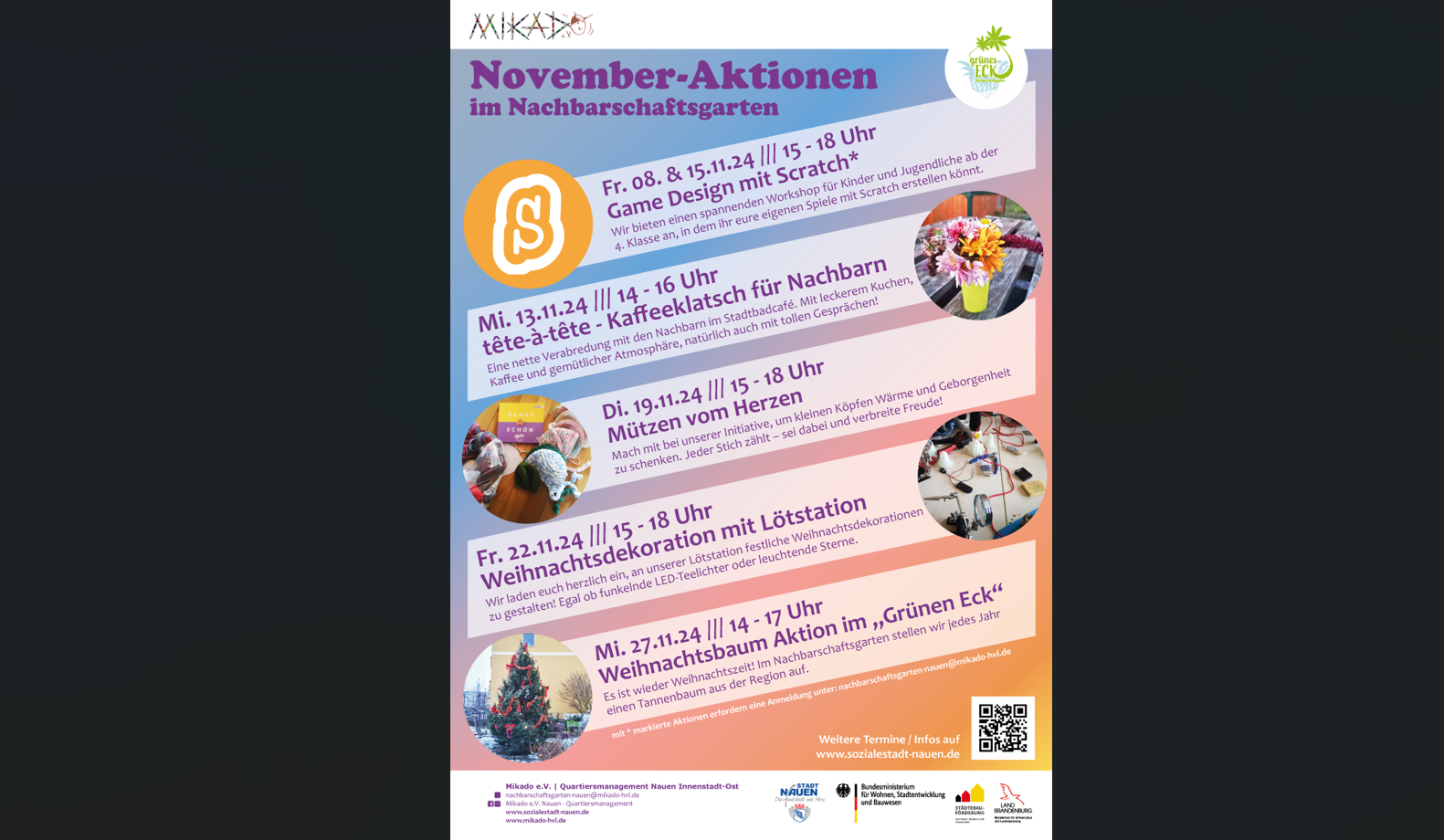 November-Aktionen im Nachbarschaftsgarten 'Grünen Eck'