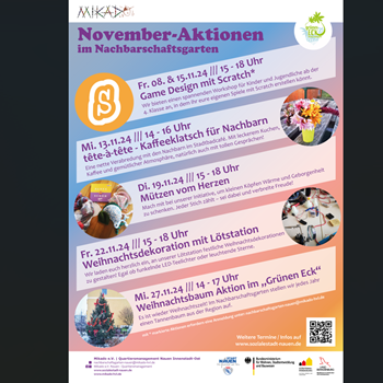 November-Aktionen im Nachbarschaftsgarten 'Grünen Eck'