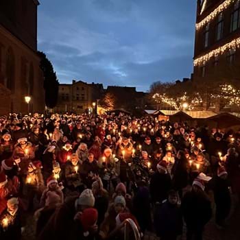 Erstes Adventssingen tauchte Martin-Luther-Platz in Lichtermeer 