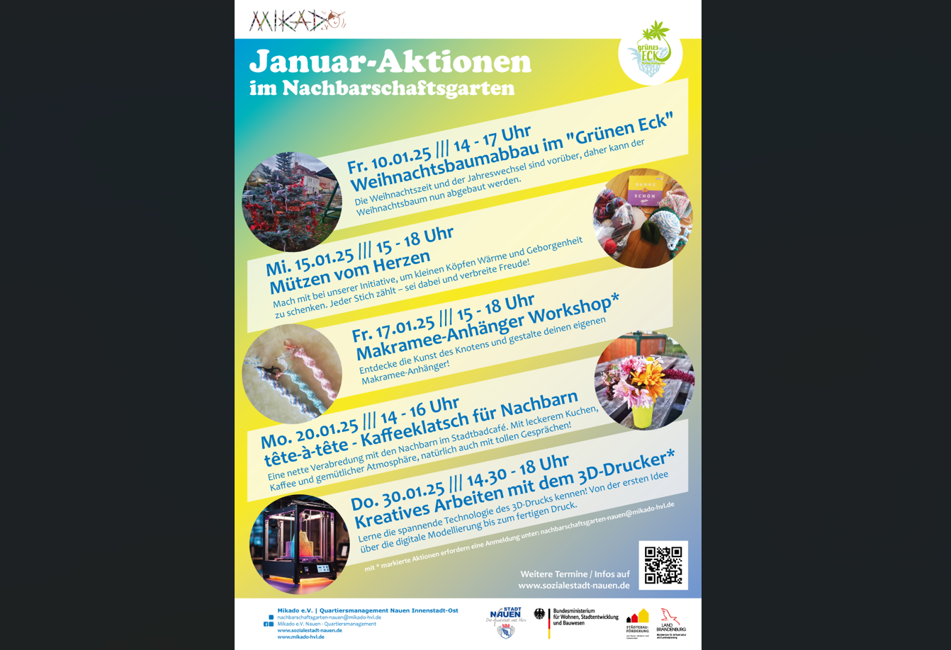 Januar-Aktionen im Nachbarschaftsgarten „Grünen Eck“ 2025