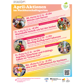 April-Aktionen im Nachbarschaftsgarten "Grünen Eck" 2025