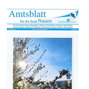 Das Amtsblatt für die Stadt Nauen, Nr. 3 ist am 28. April 2025 erschienen