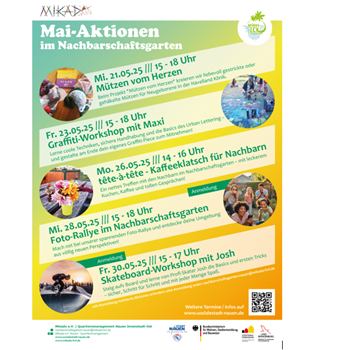Mai-Aktionen im Nachbarschaftsgarten 'Grünen Eck'