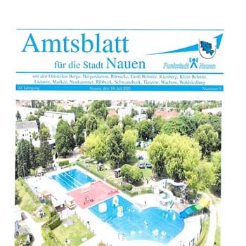 Das Amtsblatt für die Stadt Nauen, Nr. 5 ist am 18. Juli 2025 erschienen