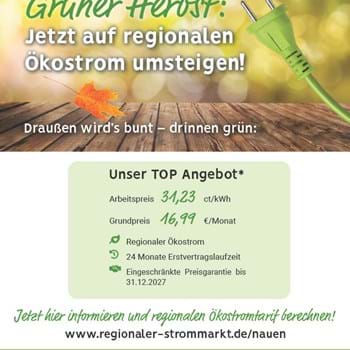 RegioEnergie Nauen: Mit grüner Energie durch den Herbst!