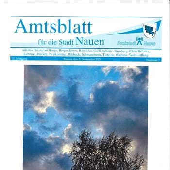 Das Amtsblatt für die Stadt Nauen, Nr. 7 ist am 5. September 2025 erschienen