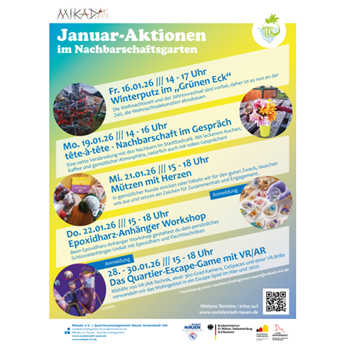 Januar-Aktionen im Nachbarschaftsgarten „Grünen Eck“ 